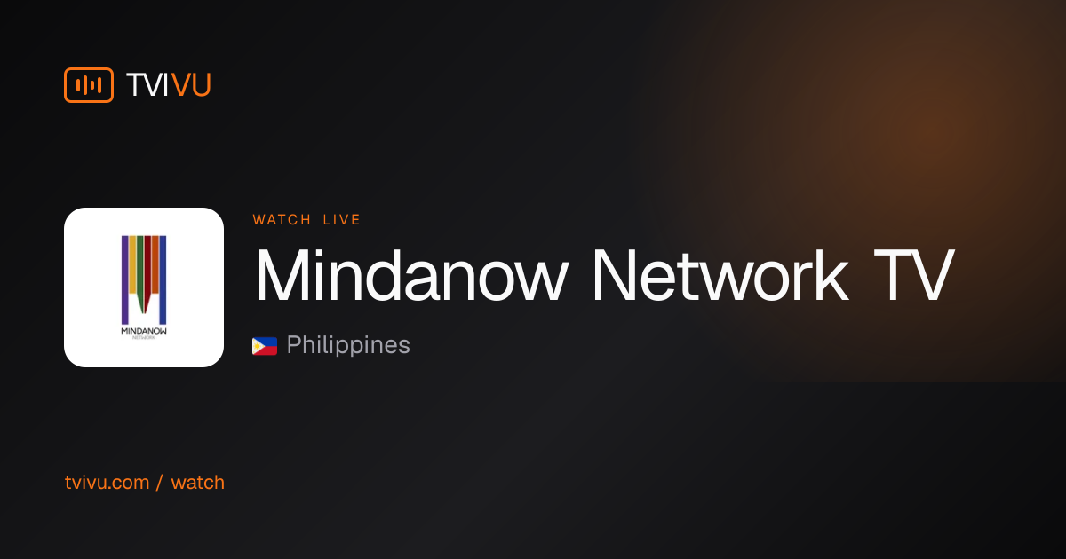 Mindanow Network TV Live · General TV, Philippines | Tvivu