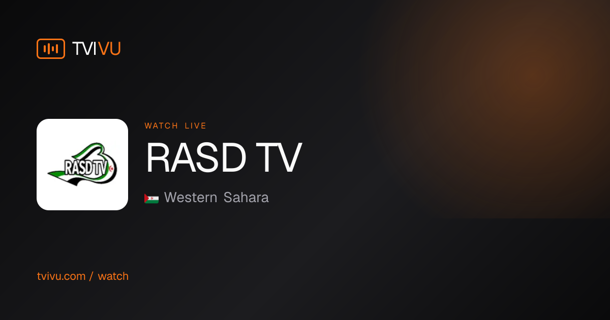 RASD TV Live · Western Sahara General TV | Tvivu