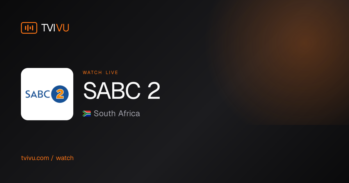 SABC 2 Live · South African General TV · Tvivu