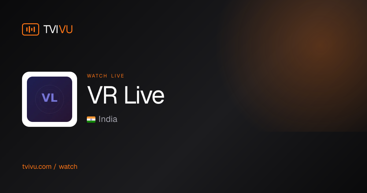 VR Live: India's News Channel Streaming | Tvivu